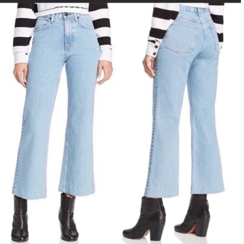 Wide Leg Justine Trouser Jean in Broken Nelly Rag‎ and Bone